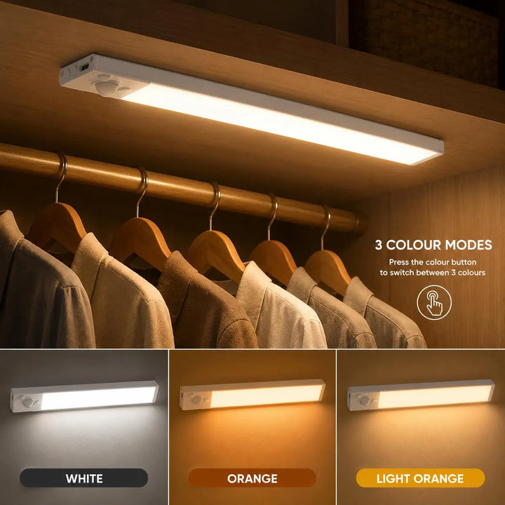 Rechargeable Motion Sensor LED Light – 3 Color Modes, Magnetic Mount