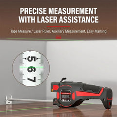 Laser Tape Measure with Digital Level – 5m Steel, Type-C Rechargeable