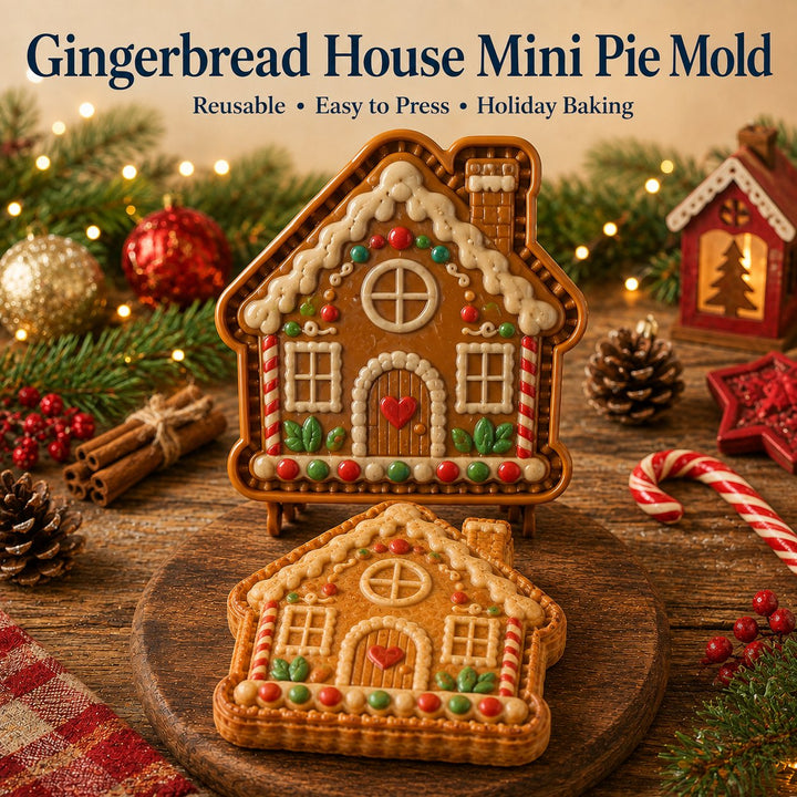 ⏳ Last Day 49% OFF – 🎄 9-Design Christmas Mini Pie Mold Collection | Reusable Embossed Molds for Shaping Detailed Santa, Snowman, Reindeer, Tree &amp; Holiday Pies 🥧✨