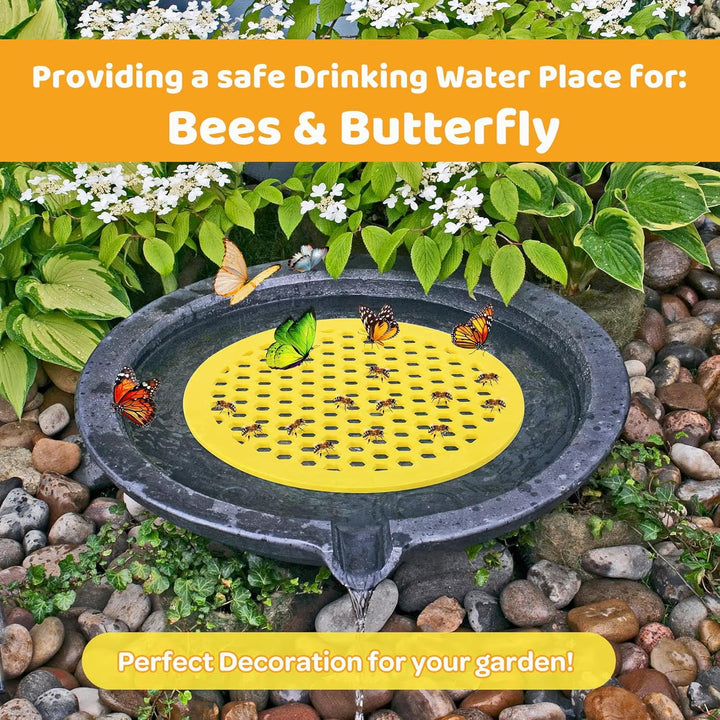 (4-Pack)Floating Bee Station: Safe Watering Pad for Birdbaths
