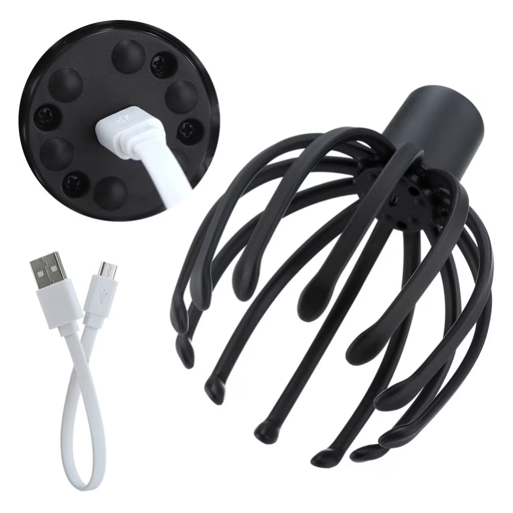 Electric Scalp Massager with 3 Modes, 360 Degree Head Massager, Cordless Portable Head Scratcher for Stress Relax
