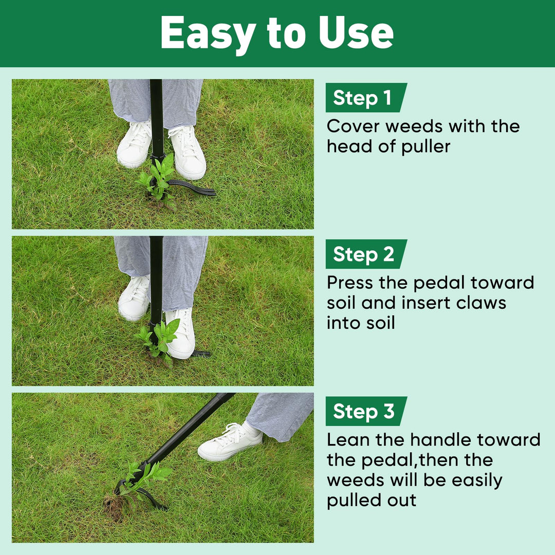 Velloraco™ Long-Handle Heavy-Duty Steel Root Extractor