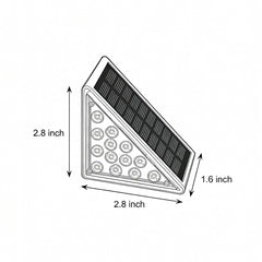 Solar Step Lights Outdoor - 4 Pack Warm White, IP67 Waterproof