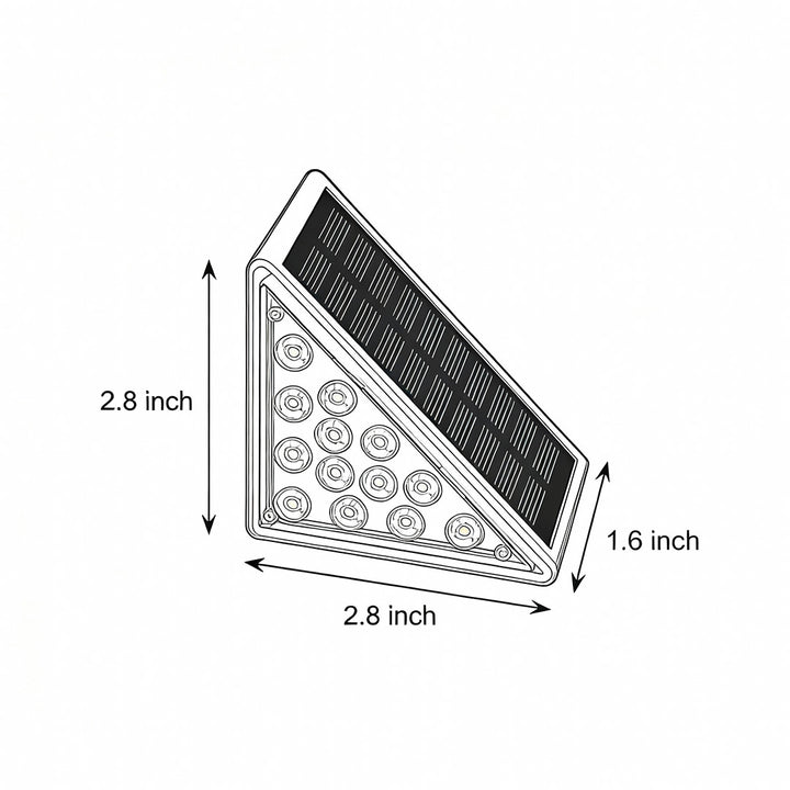 Solar Step Lights Outdoor - 4 Pack Warm White, IP67 Waterproof