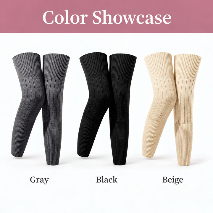 2Pcs Extra-Long Polyester Knee Warmers