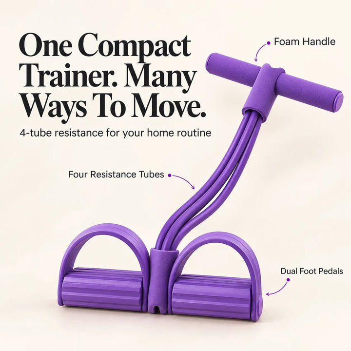 Foot-Anchored Resistance Trainer – Full Body Home Workout (3 Colors)