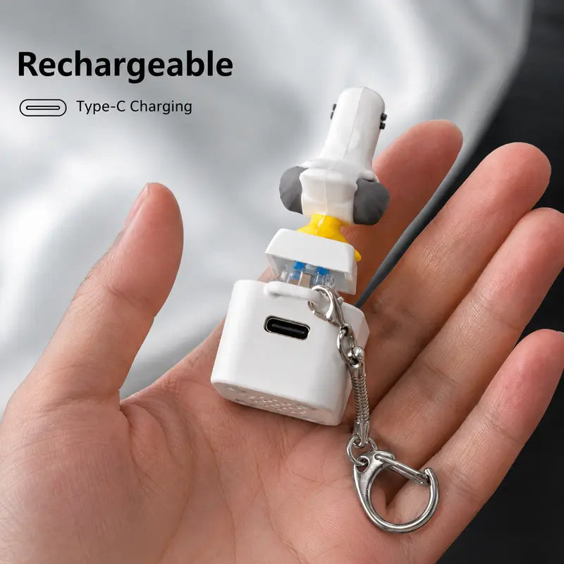 2-Piece Funny Seagull "MINE!" Keycap Keychain – Cute Mechanical Keyboard Fidget Toy, Value Set