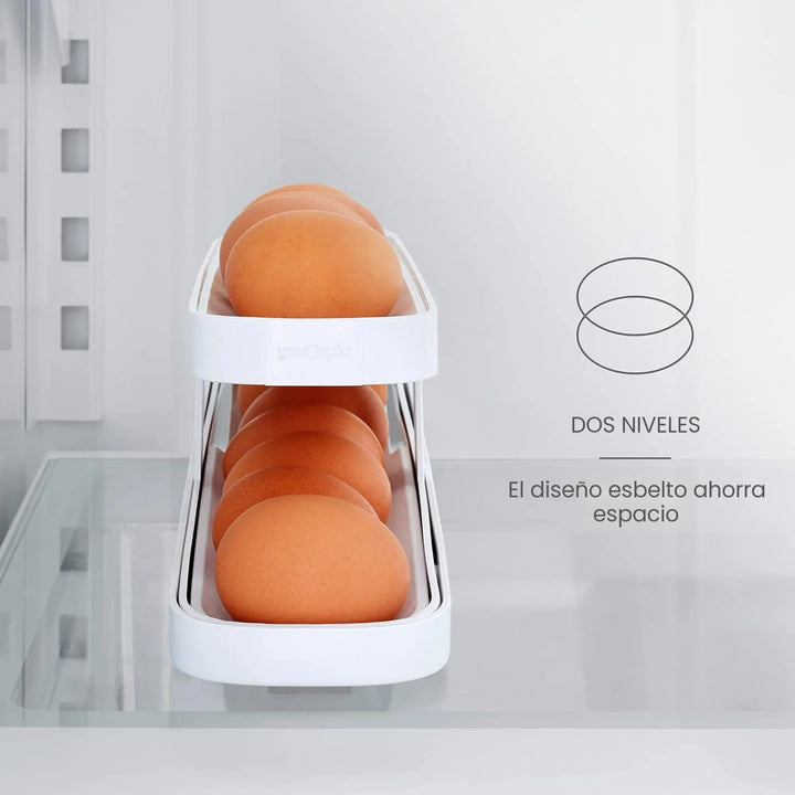 Automatic Egg Dispenser for Fridge – Space-Saving Rolling Egg Rack for Easy Access