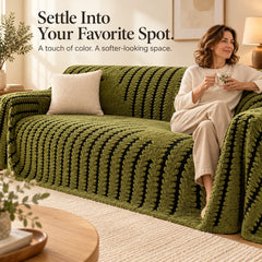 Plush Sofa Cover Protector – Soft, Anti-Slip, Machine-Washable