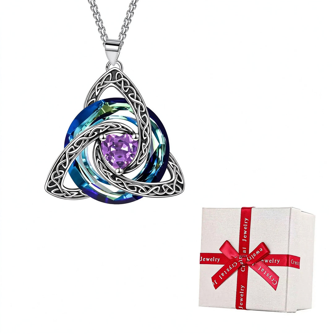 Celtic Birthstone Necklace - Dainty Birth Month Pendant Jewelry