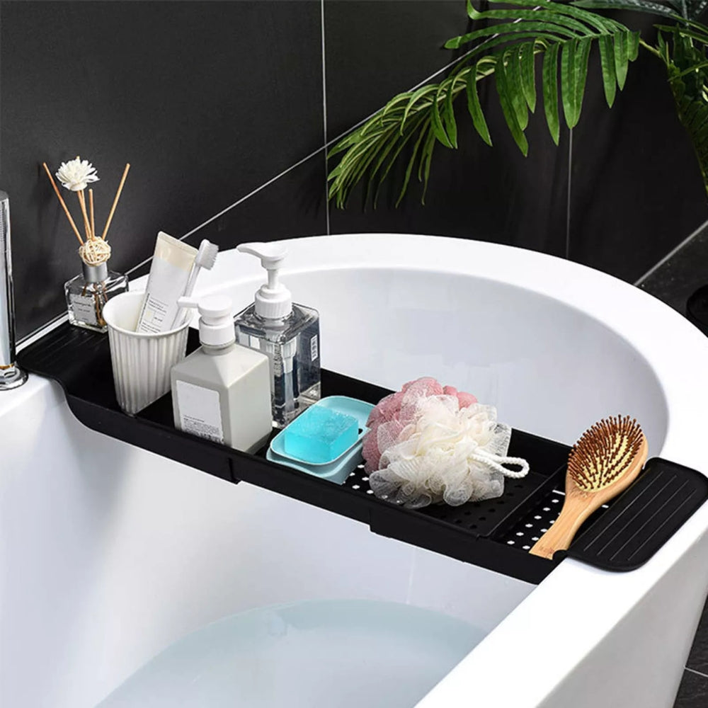 Essential Bathtub Caddy Tray - Black