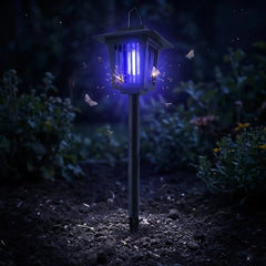 [2-Pack] 2-in-1 Solar Bug Zapper &amp; Decorative Outdoor LED Garden Light