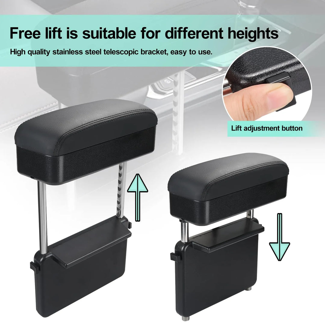 Car Armrest Extender with Wireless Charging | Adjustable Elbow Support