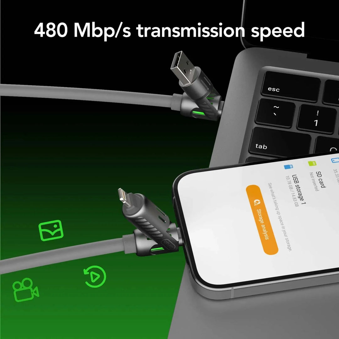 6.6FT 4-in-1 USB C Cable 240W – Fast Charging Cable for All Devices