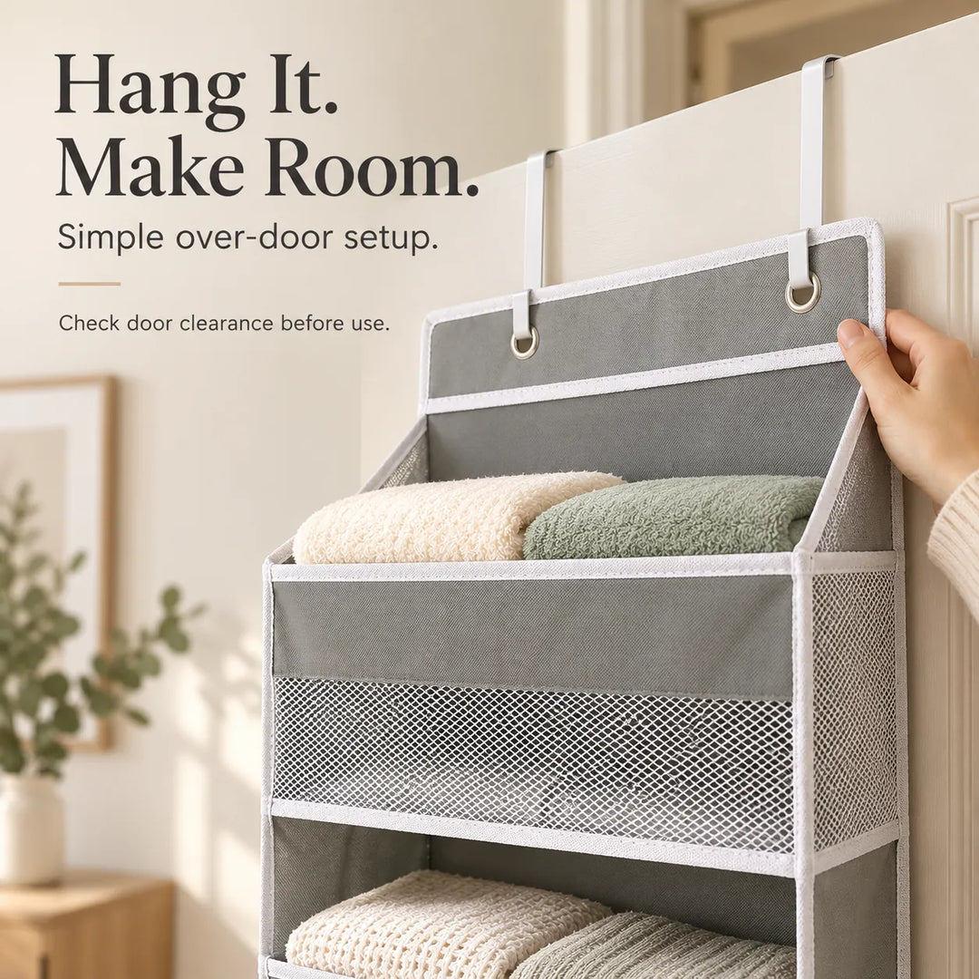 5-Tier Hanging Organizer with Mesh Pockets – Large Capacity Storage
