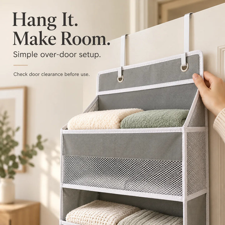 5-Tier Hanging Organizer with Mesh Pockets – Large Capacity Storage