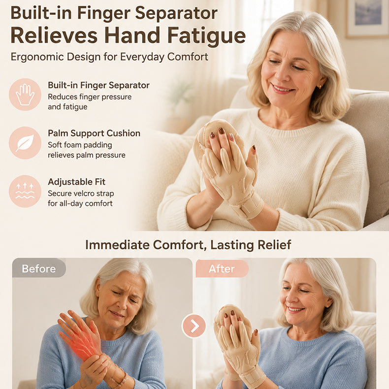 Finger Separator Glove, Soft Splint for Stiff Fingers, Left or Right