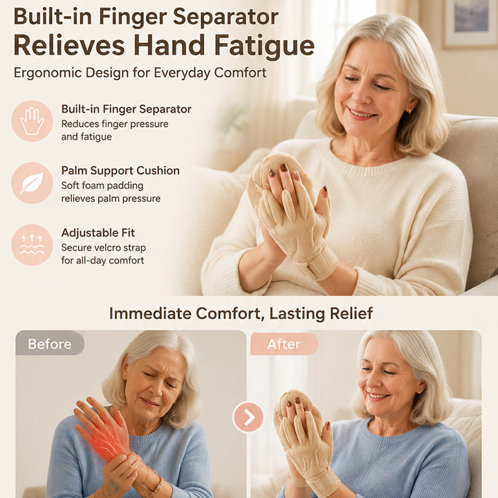 Finger Separator Glove, Soft Splint for Stiff Fingers, Left or Right