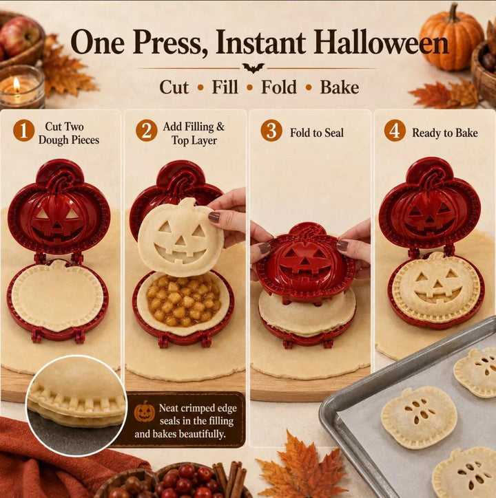 Halloween Apple Pie Molds, 2 Sets of 4 Baking Shapes, DIY Mold