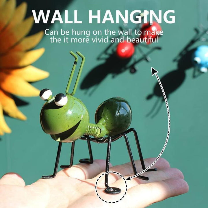 4Pcs Dancing Ant Garden Decor | Bouncy Metal Yard Art