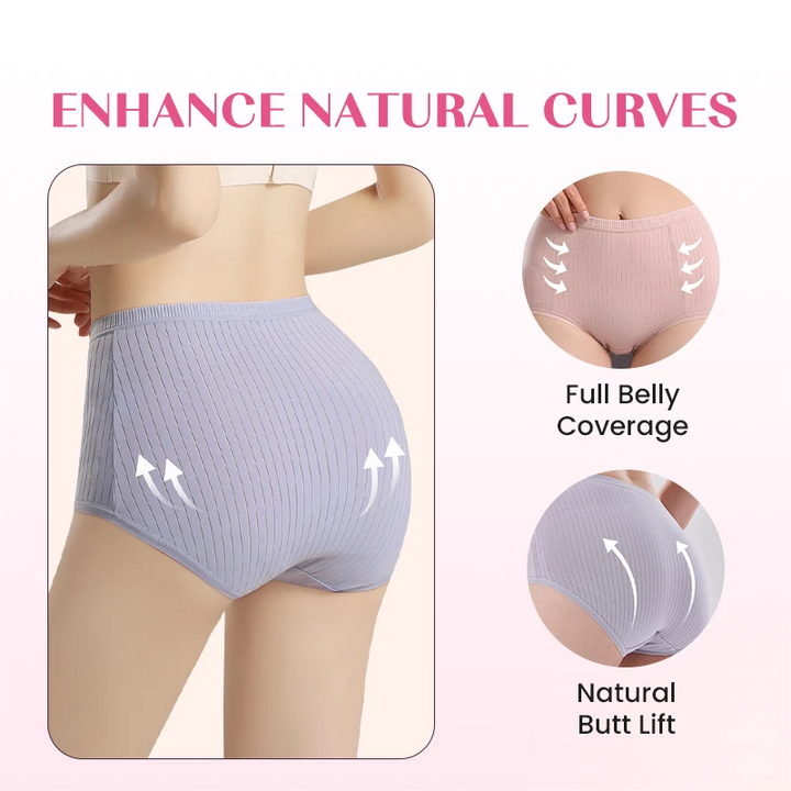 Buy 3 Get 3 Free Pack Plus-Size High-Waist Seamless-Trim Panties for Everyday Ease