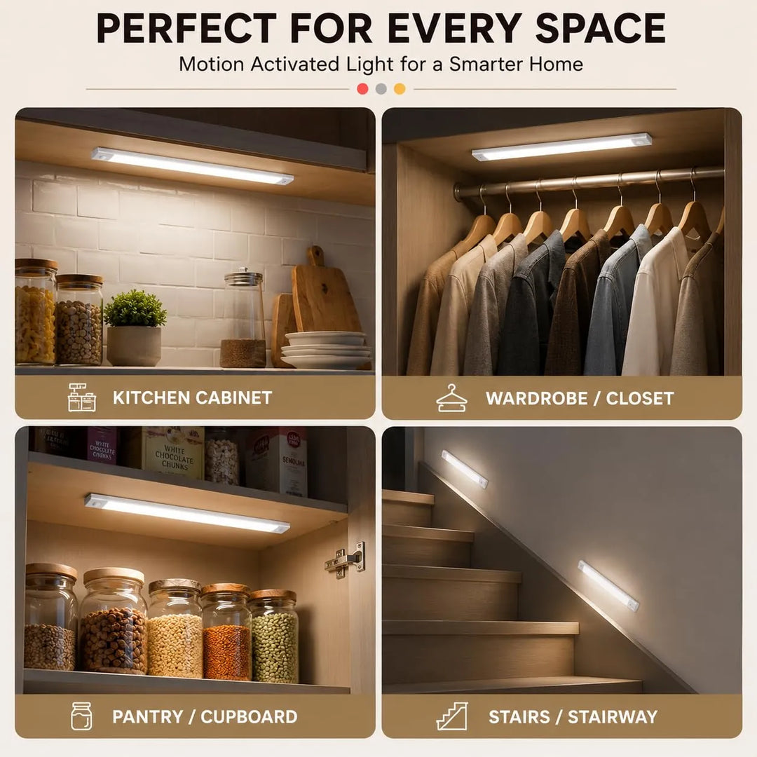 Rechargeable Motion Sensor LED Light – 3 Color Modes, Magnetic Mount