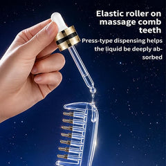 Scalp Applicator Comb with Roller Balls for Even Oil Application