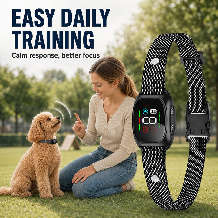No-Shock Anti-Bark Collar – Humane Vibration &amp; Beep Training, IP67