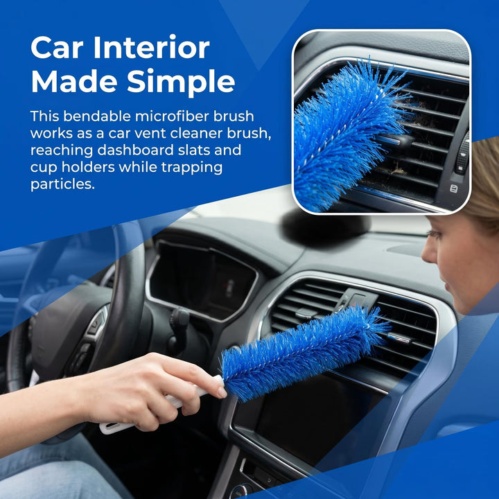 2-Pack Bendable Microfiber Fan Duster — Clean Blades, No Dust Rain