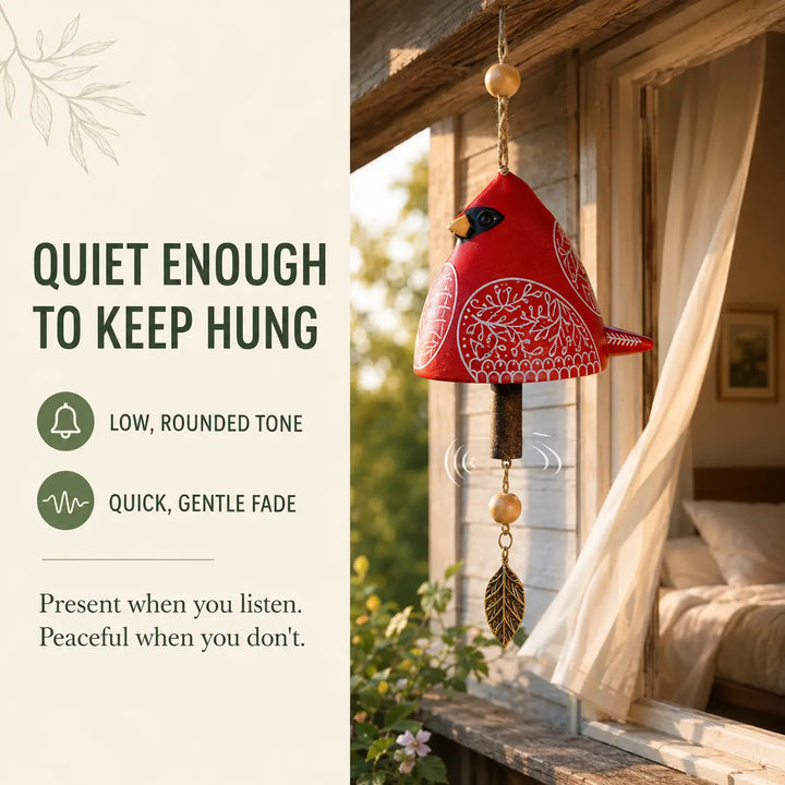 100% Hand-Painted Bird Wind Chime for Porch, Garden and Window