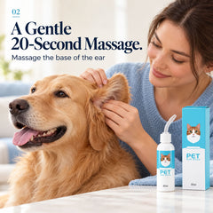 4 fl oz  Ear Cleaner for Dogs &amp; Cats – Gentle Itch Relief &amp; Odor Control