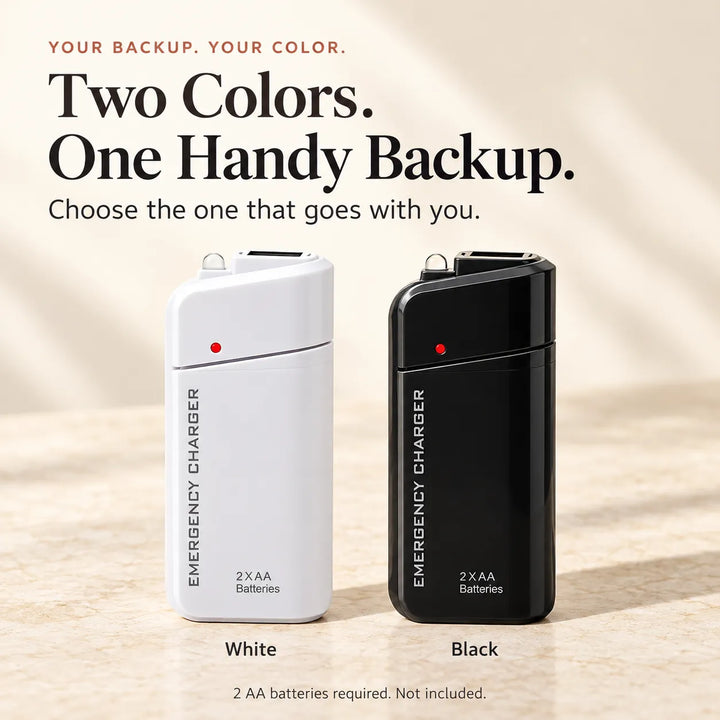 AA Battery Emergency Charger with LED Flashlight – USB Backup Power