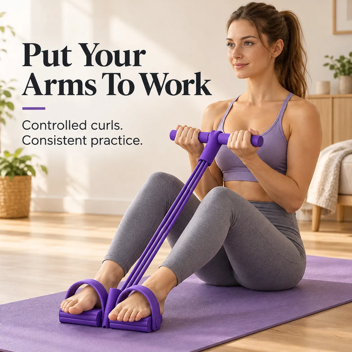 Foot-Anchored Resistance Trainer – Full Body Home Workout (3 Colors)