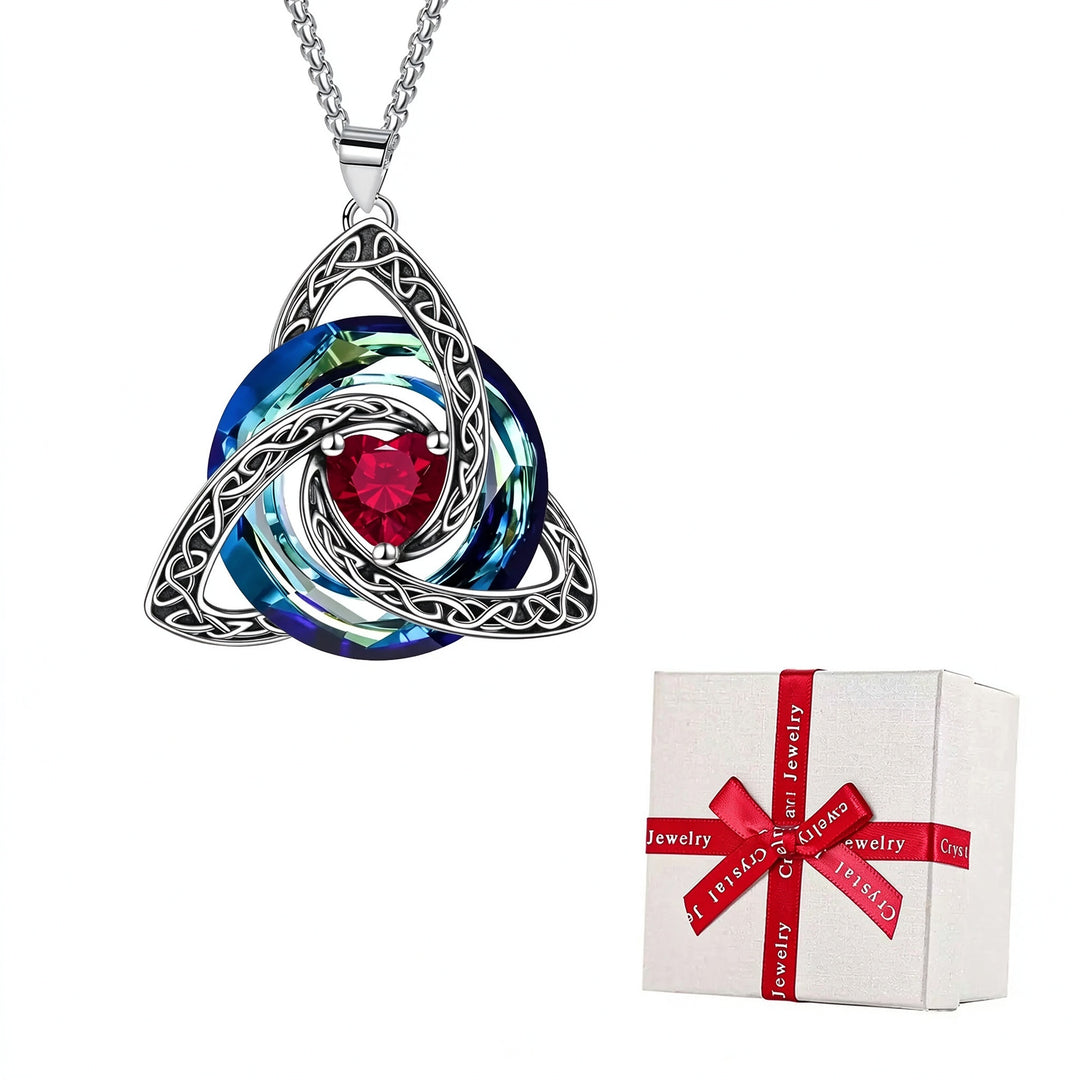 Celtic Birthstone Necklace - Dainty Birth Month Pendant Jewelry