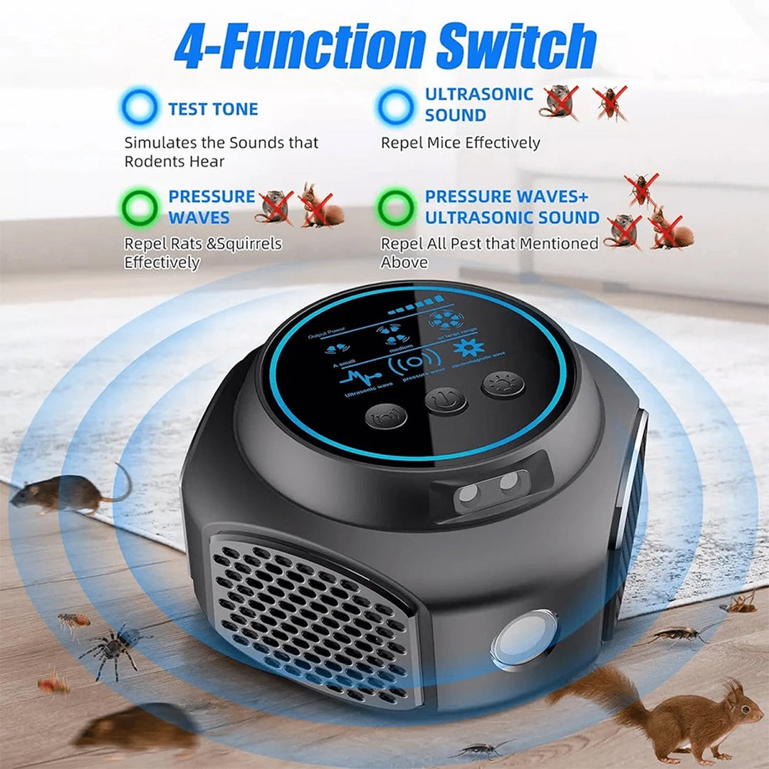 360° Ultrasonic Pest Repellent – Rodent &amp; Mouse Deterrent for Home