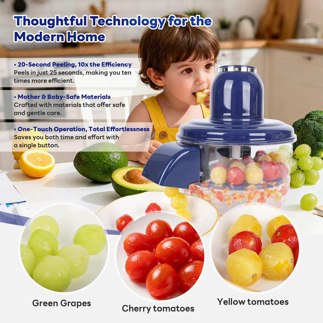 Effortless Petit Peeler – One-Touch Electric Peeler for Small Fruits