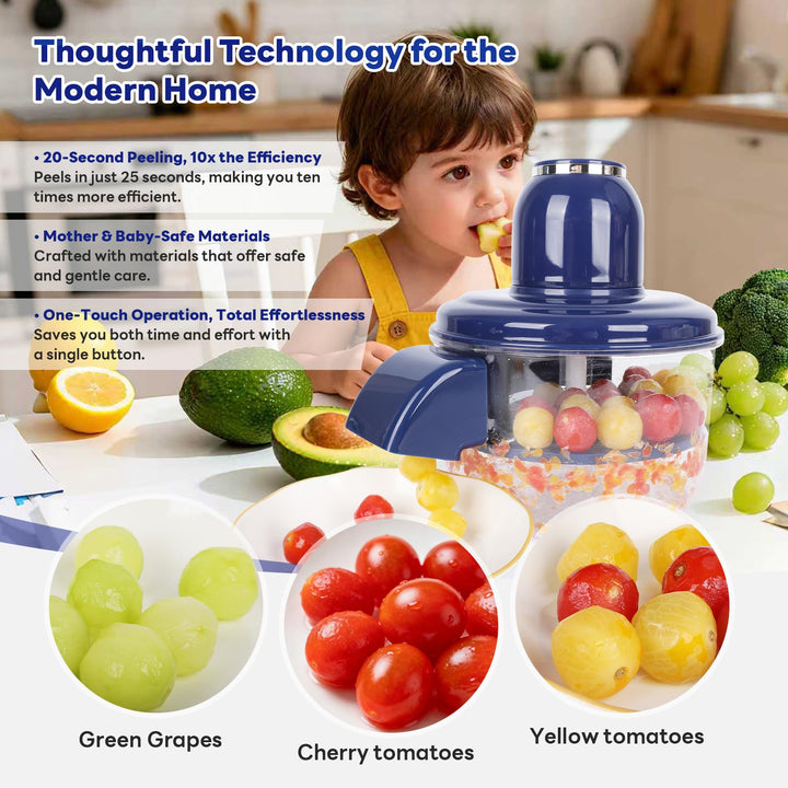 Effortless Petit Peeler – One-Touch Electric Peeler for Small Fruits
