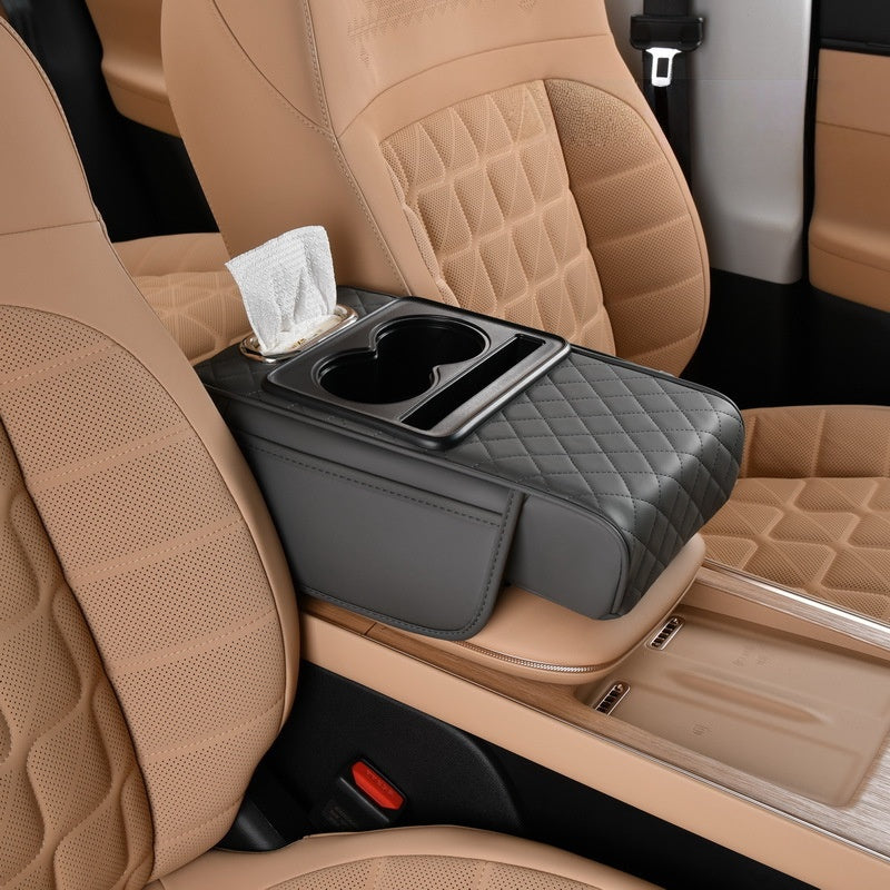 5-in-1 Car Console Organizer &amp; Armrest Pad – Anti-Fatigue Storage for Essentials