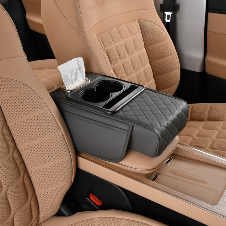 5-in-1 Car Console Organizer &amp; Armrest Pad – Anti-Fatigue Storage for Essentials