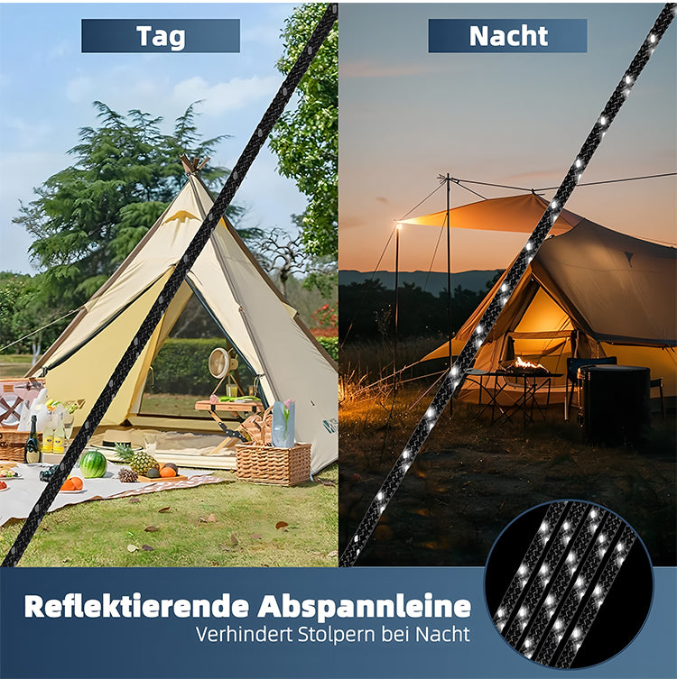 Tent Windproof Pulley Rope System, Outdoor Guy Line with Rope Included