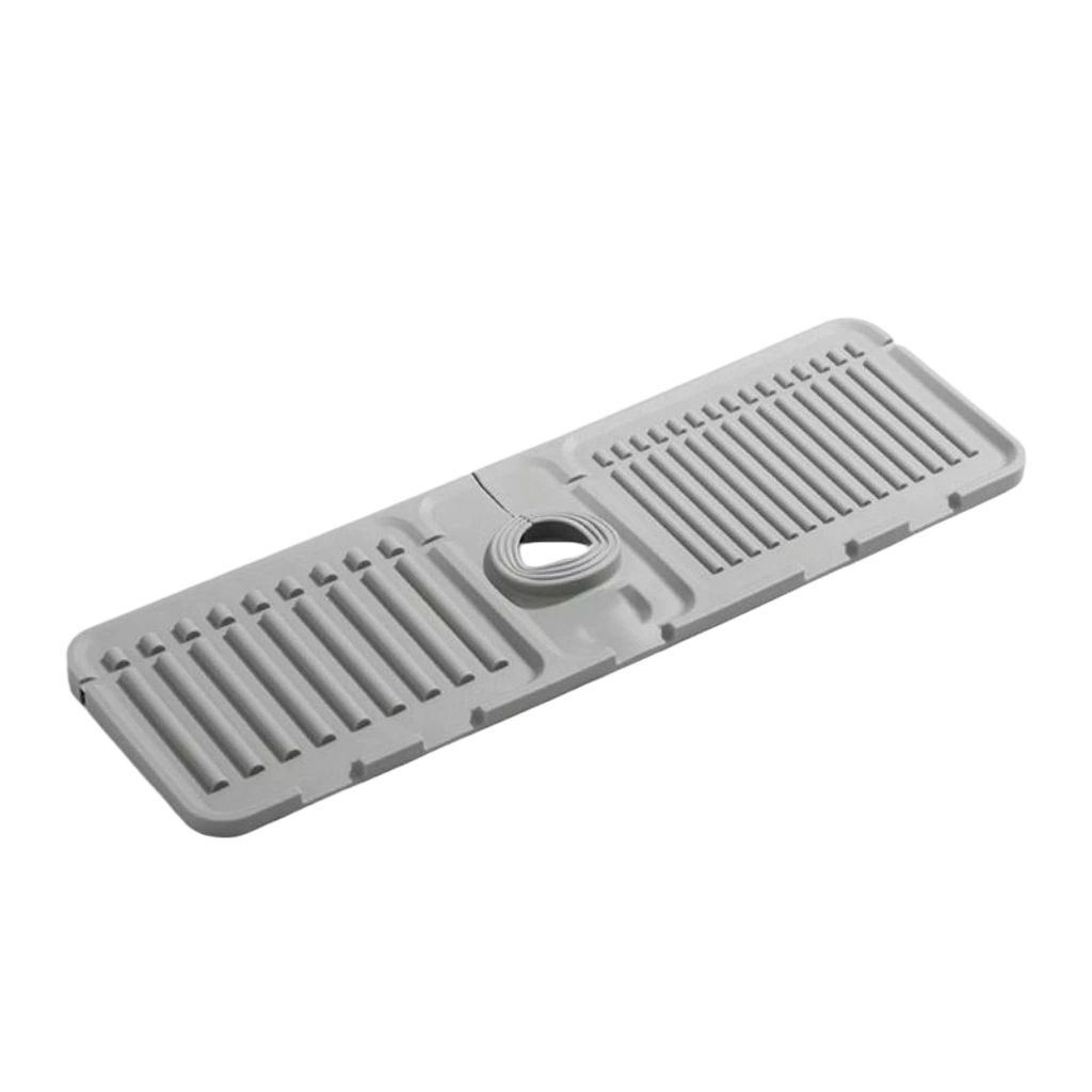 Sloped Sink Splash Guard Mat | Kitchen &amp; Bathroom Faucet Draining Mat