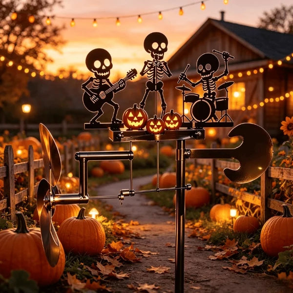 Halloween Skeleton Band Kinetic Wind Spinner – Preorder