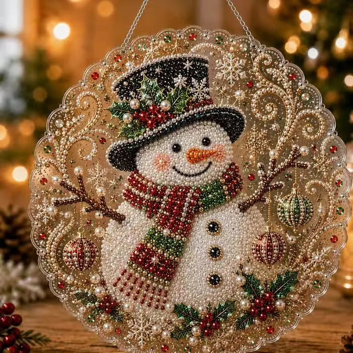 Christmas Pearl Diamond Art Suncatcher Kit – DIY Sparkling Ornament