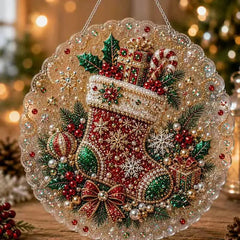 Christmas Pearl Diamond Art Suncatcher Kit – DIY Sparkling Ornament
