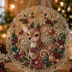 Christmas Pearl Diamond Art Suncatcher Kit – DIY Sparkling Ornament