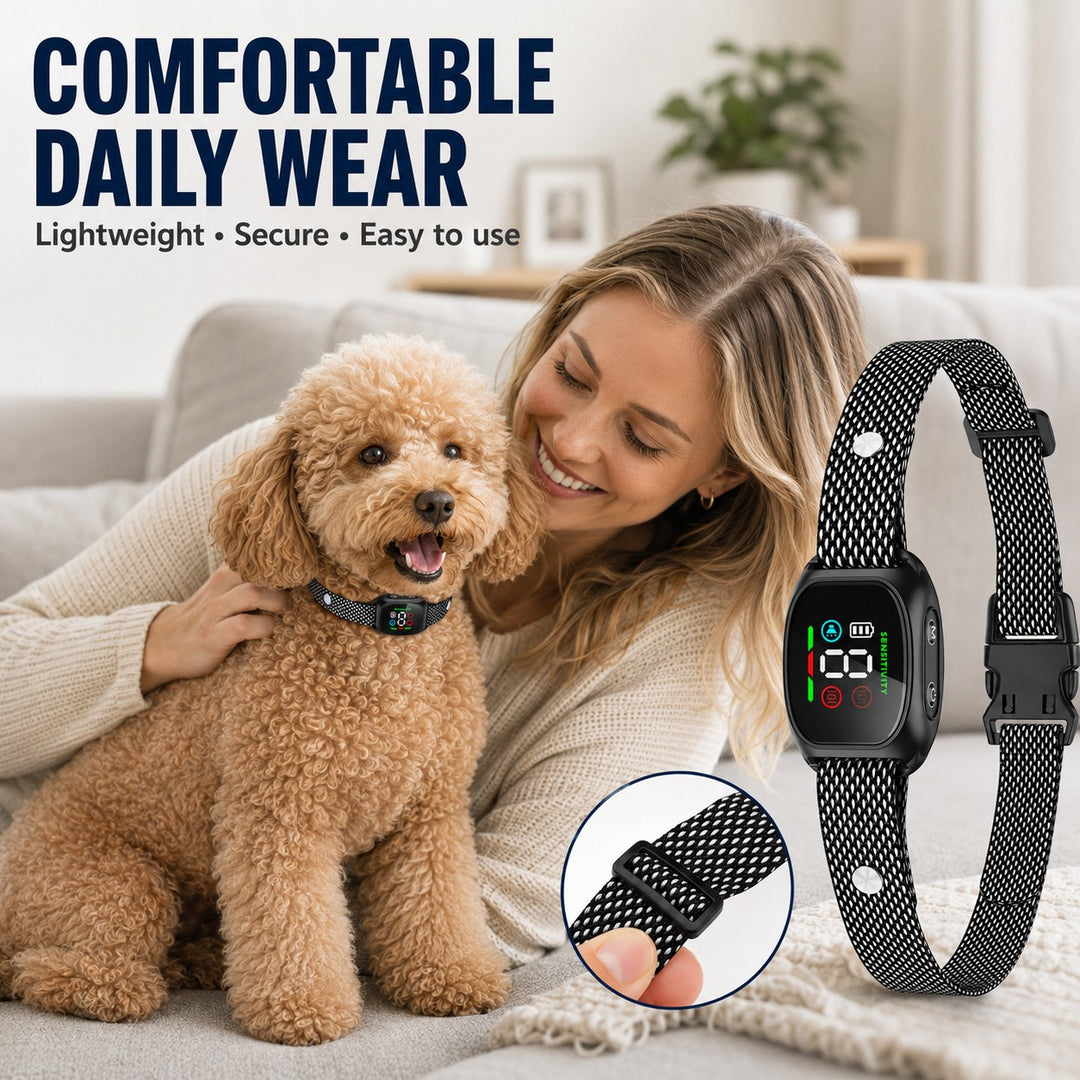 No-Shock Anti-Bark Collar – Humane Vibration &amp; Beep Training, IP67