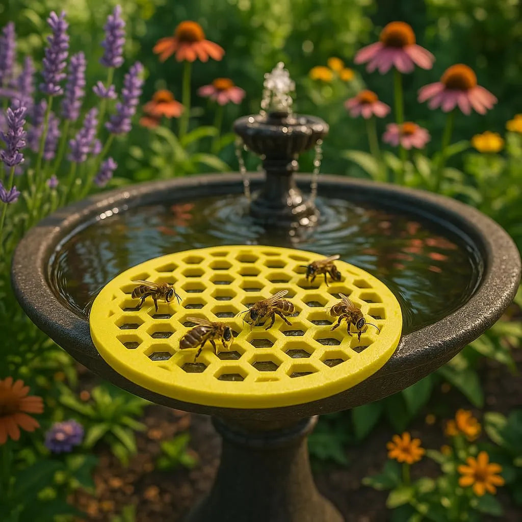 (4-Pack)Floating Bee Station: Safe Watering Pad for Birdbaths