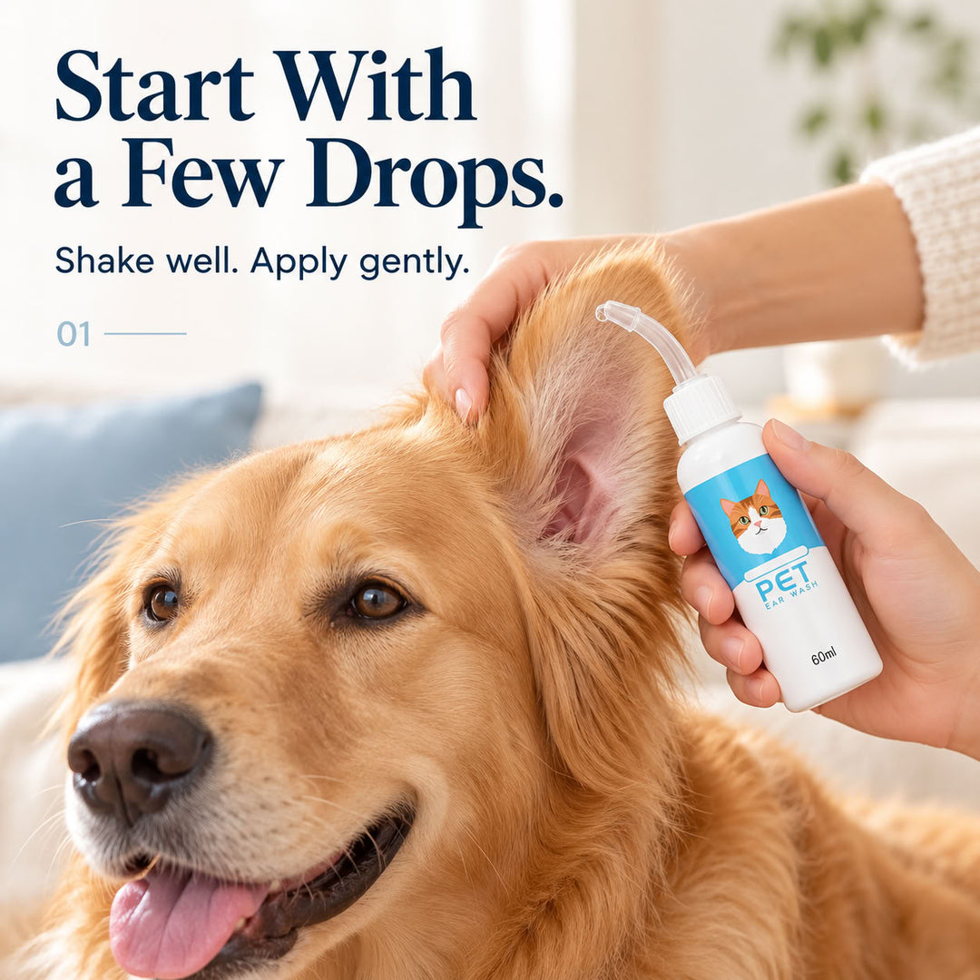 4 fl oz  Ear Cleaner for Dogs &amp; Cats – Gentle Itch Relief &amp; Odor Control