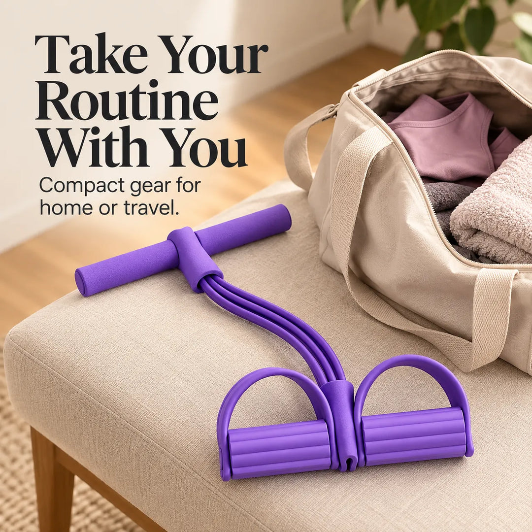 Foot-Anchored Resistance Trainer – Full Body Home Workout (3 Colors)
