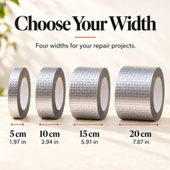 Heavy-Duty Waterproof Aluminum Foil Tape - Butyl Seal, 4 Sizes